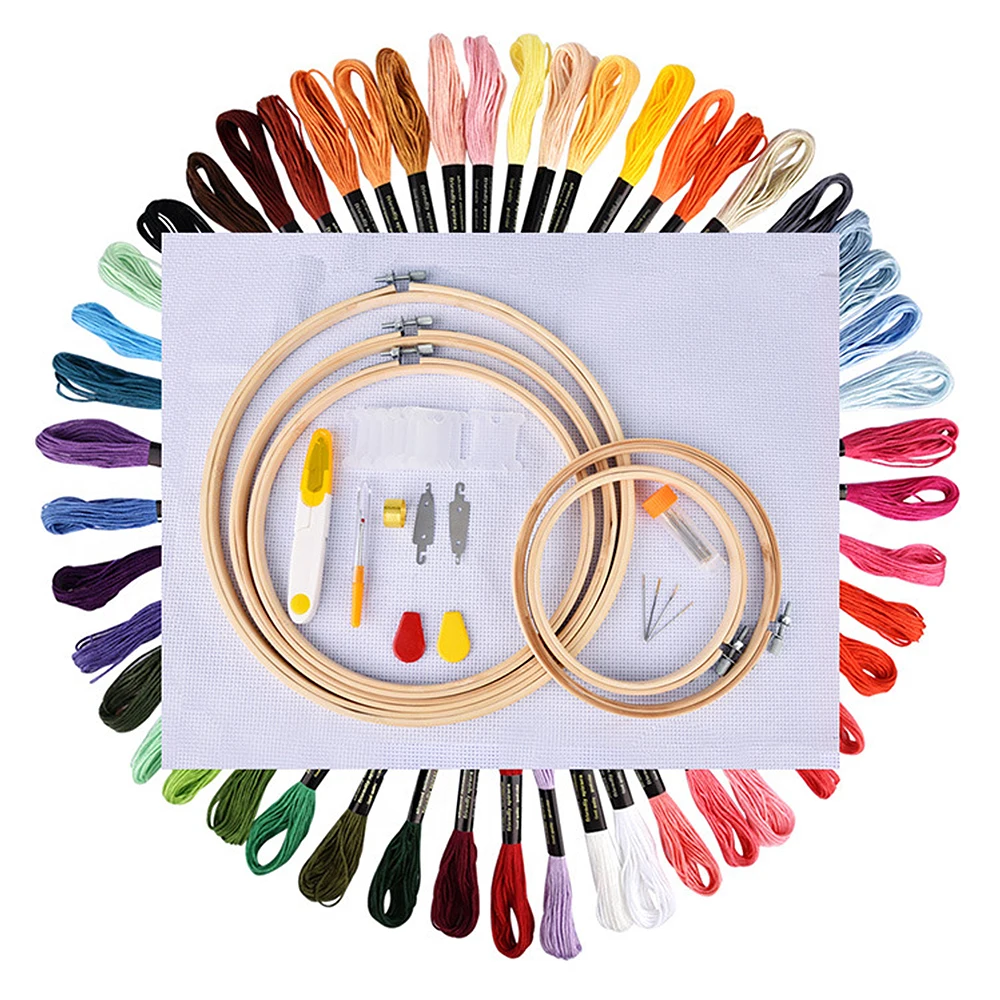 

50 Colors Cross Stitch Threads Cotton Sewing Skeins Embroidery Thread Floss Skein Kit DIY Sewing Tools Craft Accessories