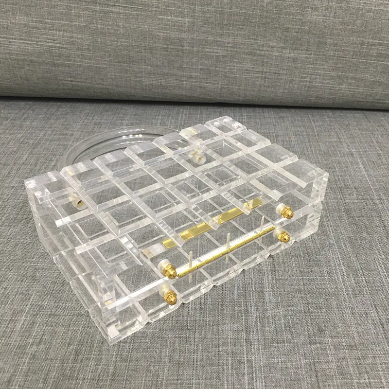 

New Fashion Women Clear Party Evening Bags 2020 Good Quality Casual Acrylic Transparent Girls Handbag