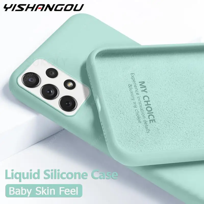 

For Samsung A52 A72 A32 M52 5G A12 A21S A31 A51 A71 A22 S21 S20 FE Plus Ultra Liquid Silicone Cover For Samsung Galaxy S21 Case