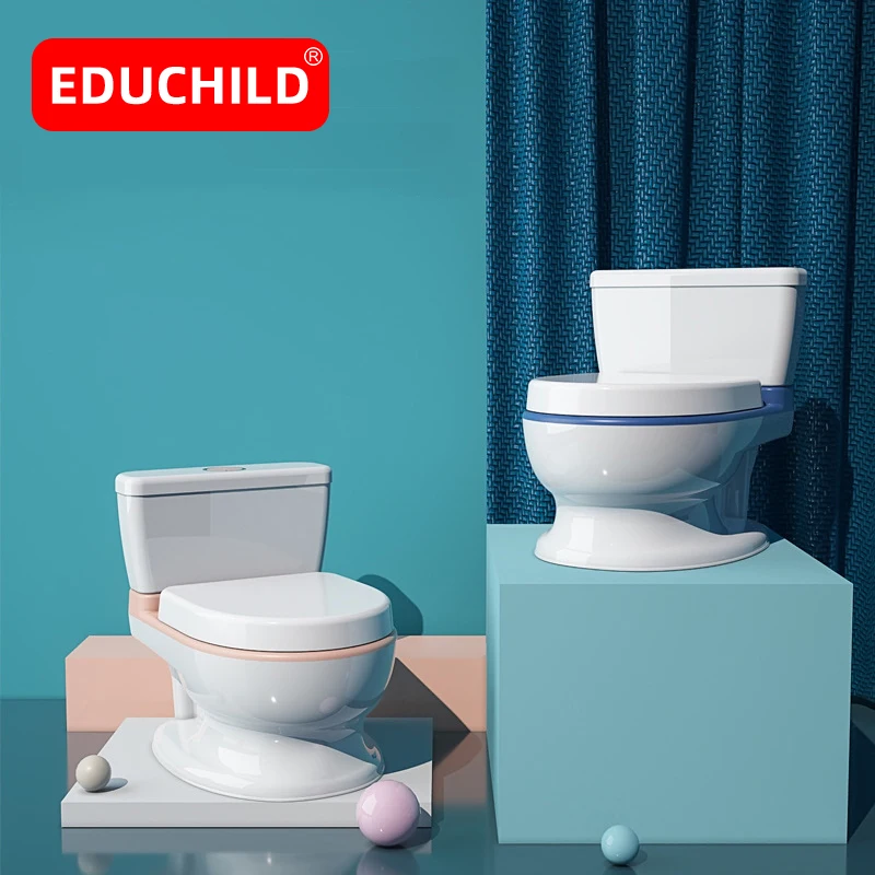 Educhild Baby Toilet Portable Multifunction Toilet Training Baby Potty Safety PP Material Toddler Potty Training Seat 0-7Y