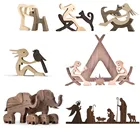 Семейное дерево, искусственные скульптуры ручной работы, креативная фигурка, украшение для спальни, домашнего офиса, Декор, подарок, натуральный