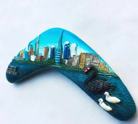 Смола Австралия Перт лебедь река магнит на холодильник туристический сувенир