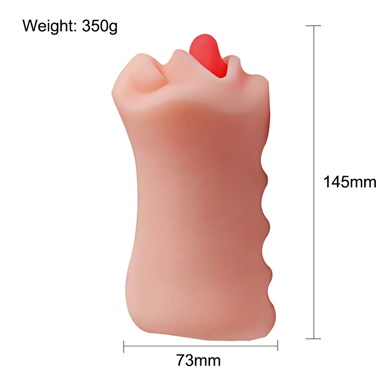 Реалистичный рот и глубокое горло с мягкими зубами язык Мужской мастурбатор