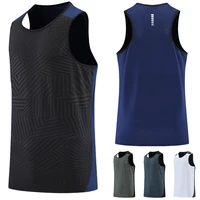 mens running vests 2022 fitness tank top quick dry prints outdoor jogger thin breathable sleeveless shirts two color singlets