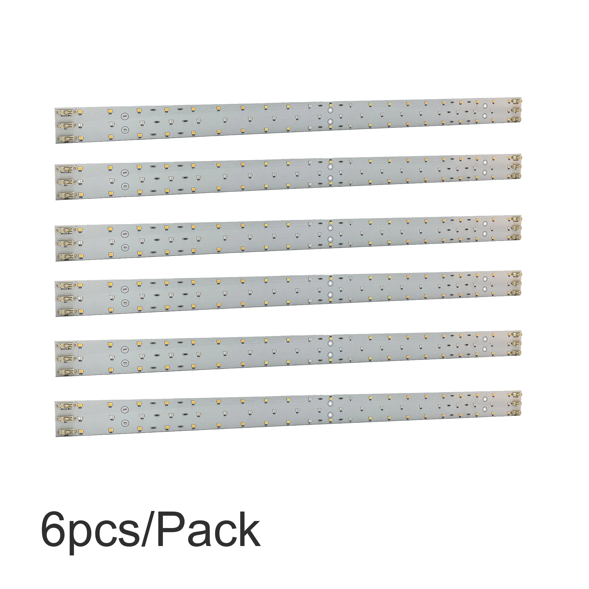 

6pcs/Pack DC 24V 25W*6 Constant Voltage Quantum Line LED Full Spectrum Grow Light Strips PCB Board with Samsung LM281B+ LEDs