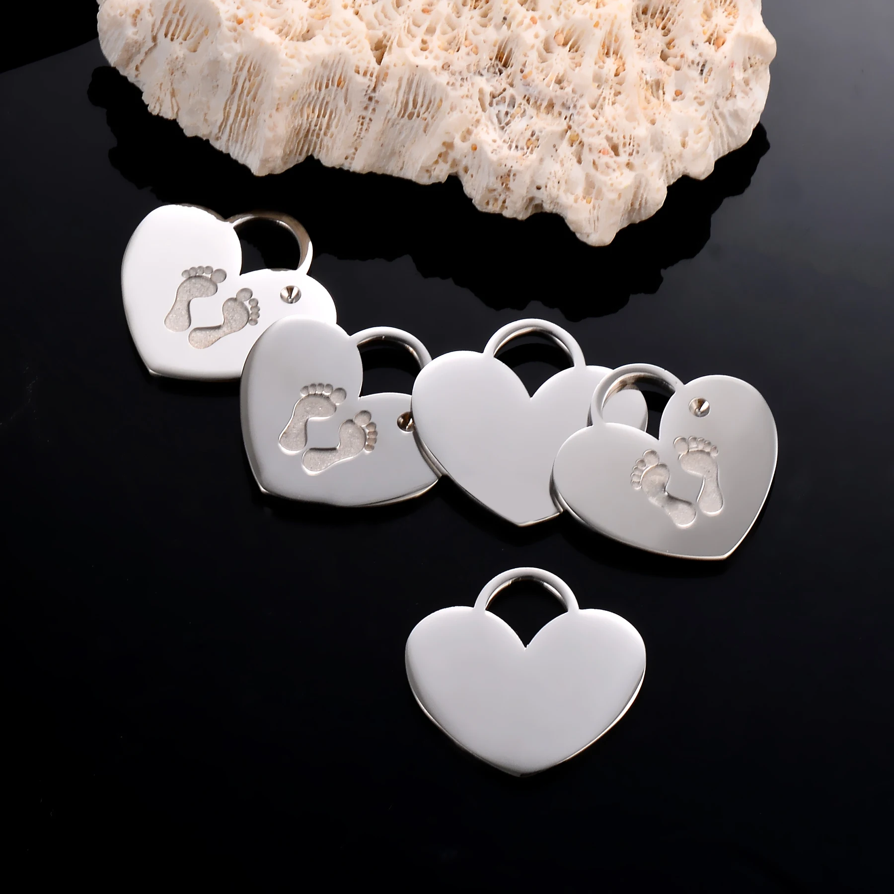 Подвеска из нержавеющей стали в форме сердца|Цепочки| |