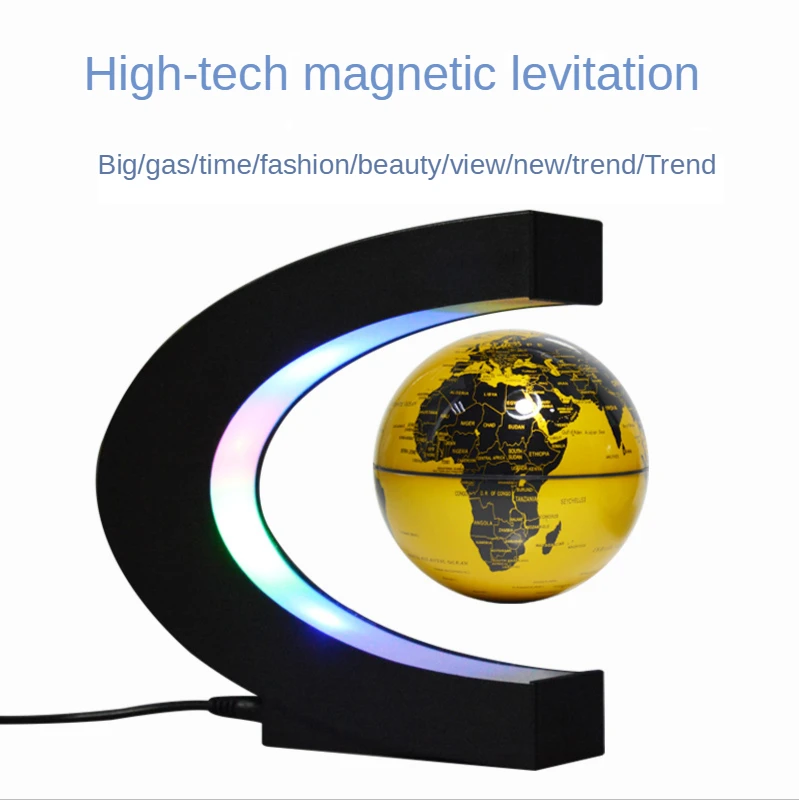 

Floating LED World Map Globe C Shape Light Magnetic Levitation Antigravity Magnetive Ball Xmas Birthday Gift Home Decoration