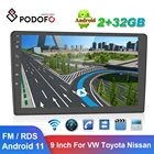 Автомагнитола Podofo, мультимедийный плеер на Android, с GPS, камерой и AHD для VW, Toyota Nissian, Kia, Hyundai, типоразмер 2 Din