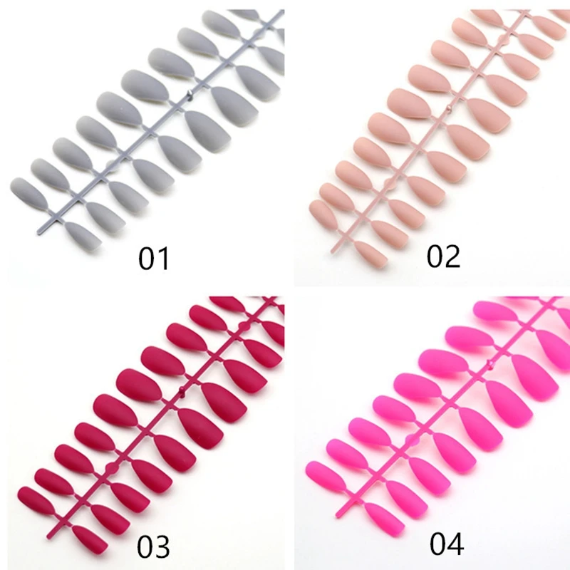 

96Pcs Matte Artificial Nails Full Cover Fake Nails Fake Nails Nail Art Decorations