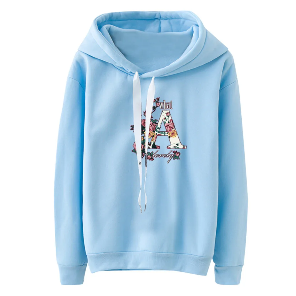 Женские толстовки 2020 женская шапка с длинным рукавом Женский пуловер рисунком на