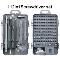 112 in 1 screwdriver set magnetic screwdriver bit torx multi mobile phone repair tools kit electronic device hand tool