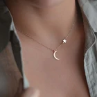 Ожерелье женское, с подвеской в виде звезды и Луны