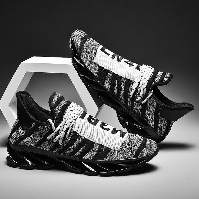 

2020 New Spring New Red Blade Casual Lace-up Comfortable Running Men Breathable Gym Fly Woven Mesh Fashion Shoes Sneakers Men