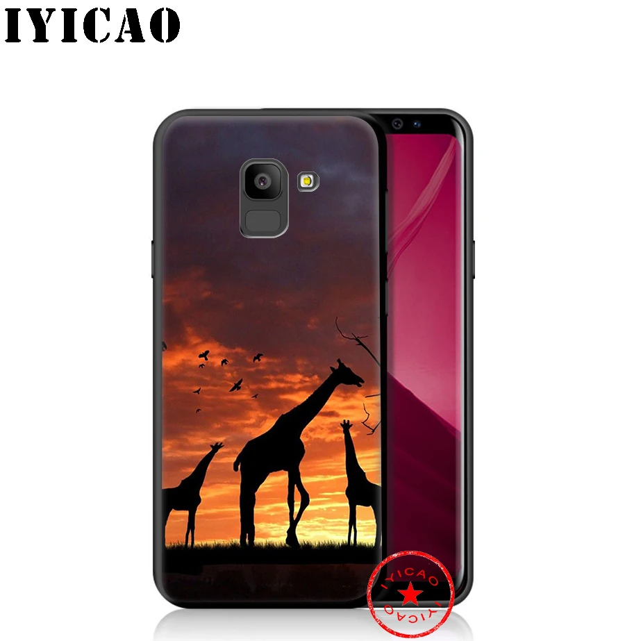 IYICAO жирафа животных Fanny мягкий чехол для телефона samsung Galaxy A9 A8 A7 J6 A6 плюс 2018 A5 A3 2016
