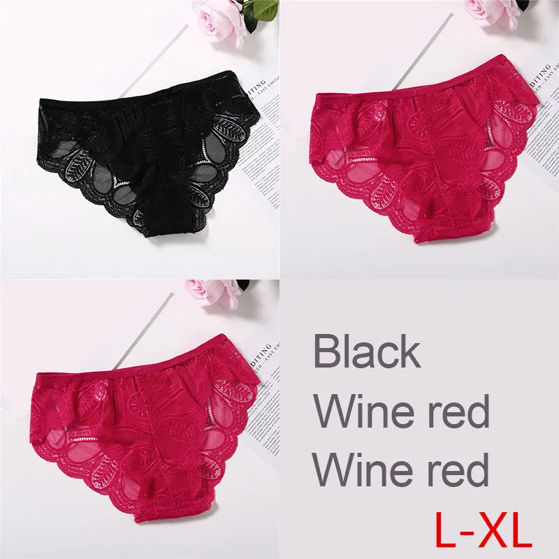 set4 L-XL Плюс размер s-xl сексуальные кружевные трусики женское модное нижнее белье Соблазнительные Красивые трусы девушки Женский хлопковый с низкой талией Нижнее белье для женщин - Цвет: set4 L-XL
