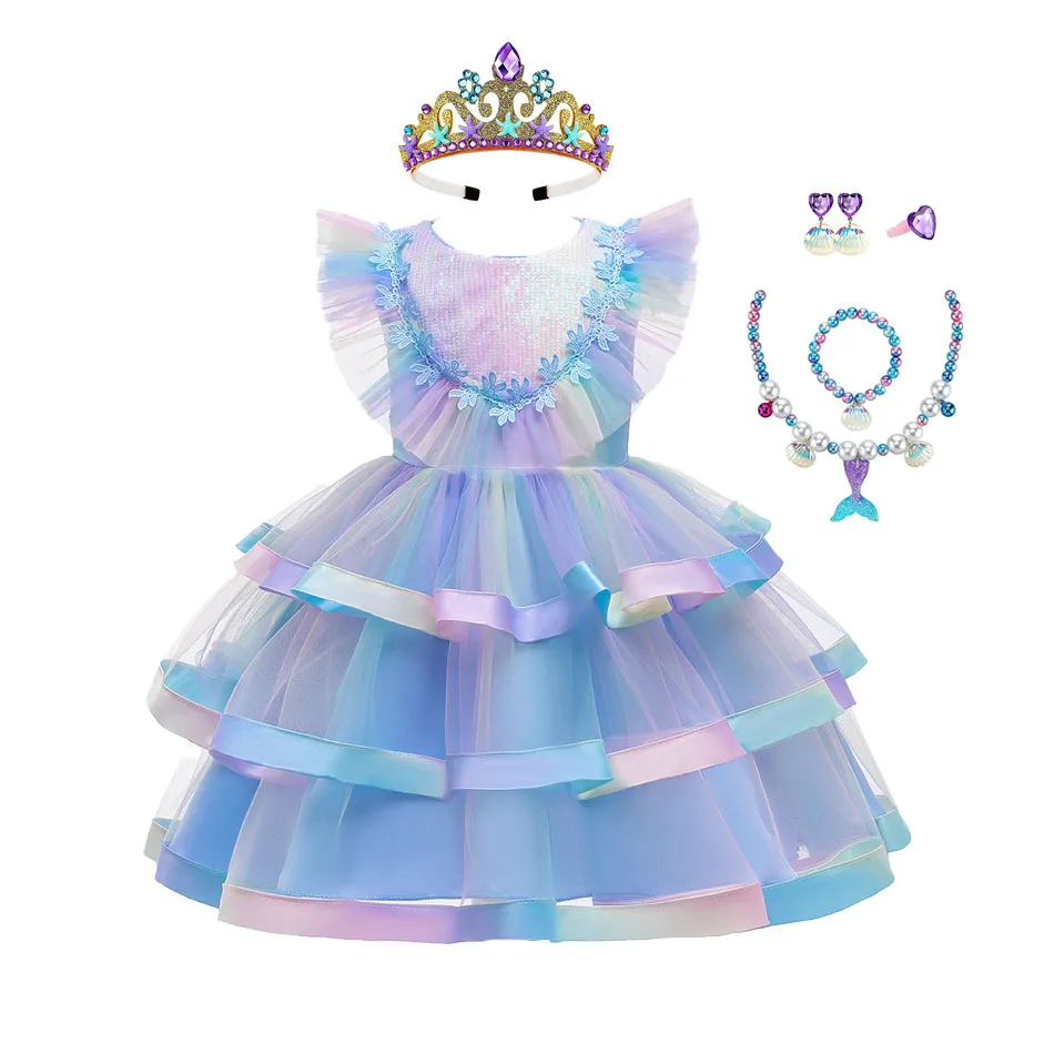 

Вечернее платье для девочек, детское платье на день рождения, элегантные платья принцессы с блестками, детская одежда на Рождество и свадьб...