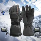Перчатки с подогревом для мотоциклов, 3,7 в3600 мА  ч, литиевая батарея, водонепроницаемые, сохраняющие тепло, для зимних видов спорта, катания на лыжах