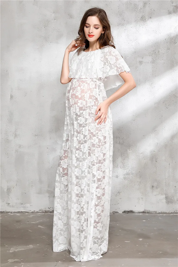 

Pregnancy Dress Photo Shoot Lace Maternity Photography Props Maternity Gowns For Photo Shoot Pregnent Women Gown