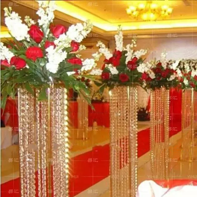 Свадебная походная Цветочная подставка для сцены ариловая Хрустальная колонна - Фото №1