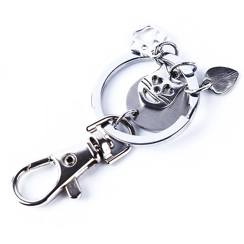 Коготь кошки брелки из нержавеющей стали с буквенным принтом автомобиля для