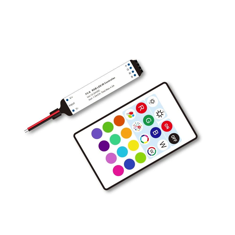 DC12-24V 1CH 3CH светодиодный мини ИК Одноцветный RGB контроллер Диммер для 5050 3528 2835 5630 5730