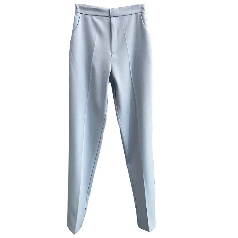 

GVUW 2021 New Suit Pants Women's High Waist Straight Bobbin Pants Casual Autumn Slim Loose Pipe Wholesale Free Shipping KB2371