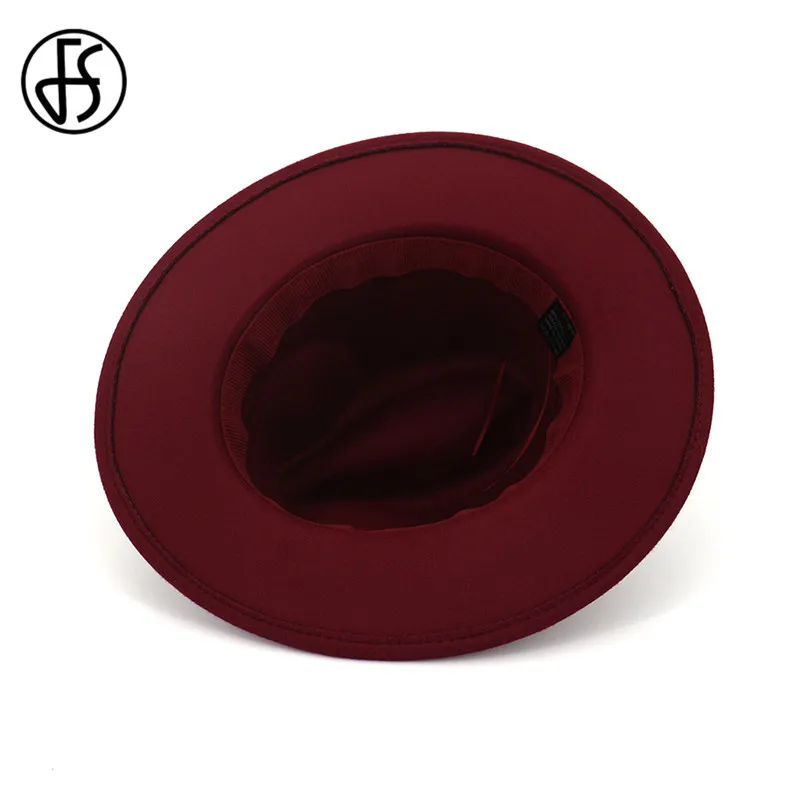 Мужская фетровая шляпа FS шерстяная Классическая Трилби с широкими полями в