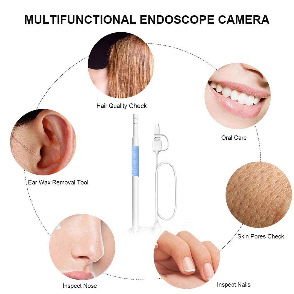 Мини чистый ушной эндоскоп камера для смартфона Android бороскоп мобильный Otoscope