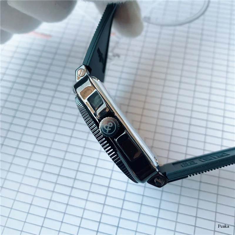 

Luxury Brand Men Watch BELL & ROSS Designer Wristwatches Fashion Square Case Designer Rubber Strap Quartz Movement Montre Homme