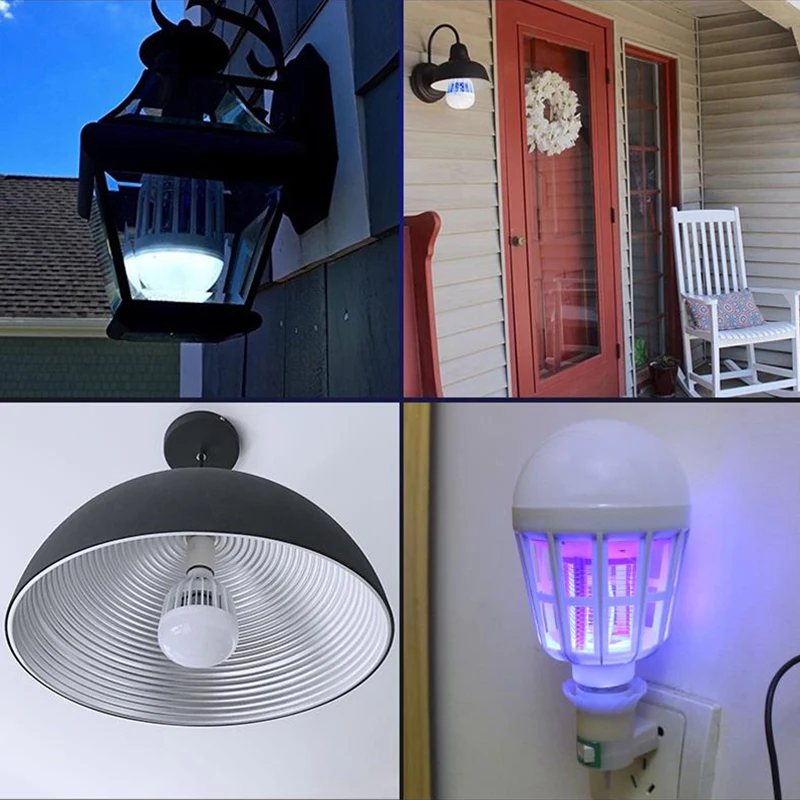 УФ светодиодный лампа ловушка для комаров 9 Вт 220 В E27|Лампа от насекомых| |