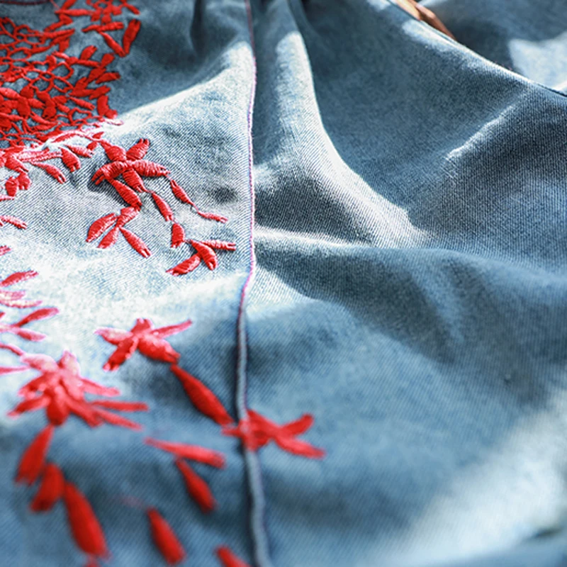 

Women Oversize Jeans Embroidery Print Loose Denim Pants Distressed Holes Retro Vintage Long Female Mom Jeans Boyfriend B04272221