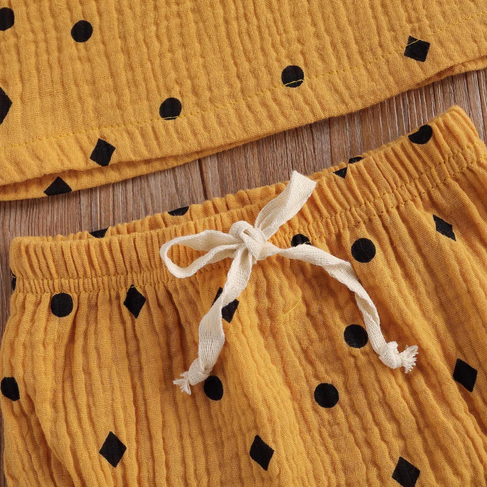 Комплект хлопковой одежды для новорожденных девочек топы с оборками и длинным