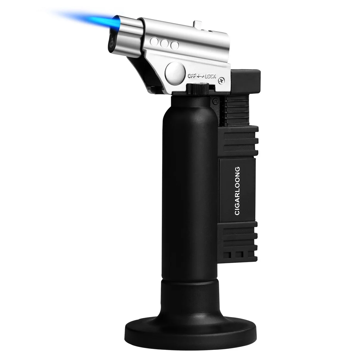 

Luxury Cigar Lighter Desktop Windproof Cigar Lighter Fire Adjustment Soft Hard Fire Lock Fire Cigar Lighter For Men Inflatable