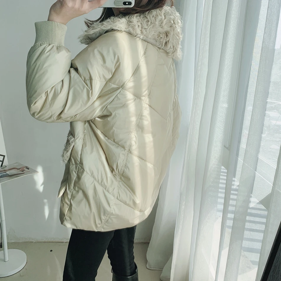 Куртка из натуральной овечьей шерсти куртка на утином пуху зимняя короткая