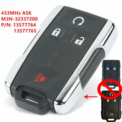 

KEYECU Modified New KEYLESS ENTRY REMOTE FOB for CHEVROLET Silverado GMC 2019-2020 FCCID: M3N32337200, PN: 13577764 / 13577765