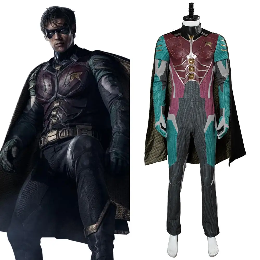 Костюм для косплея Titans Robin член Grayson накидка полный комплект костюм супергероя на