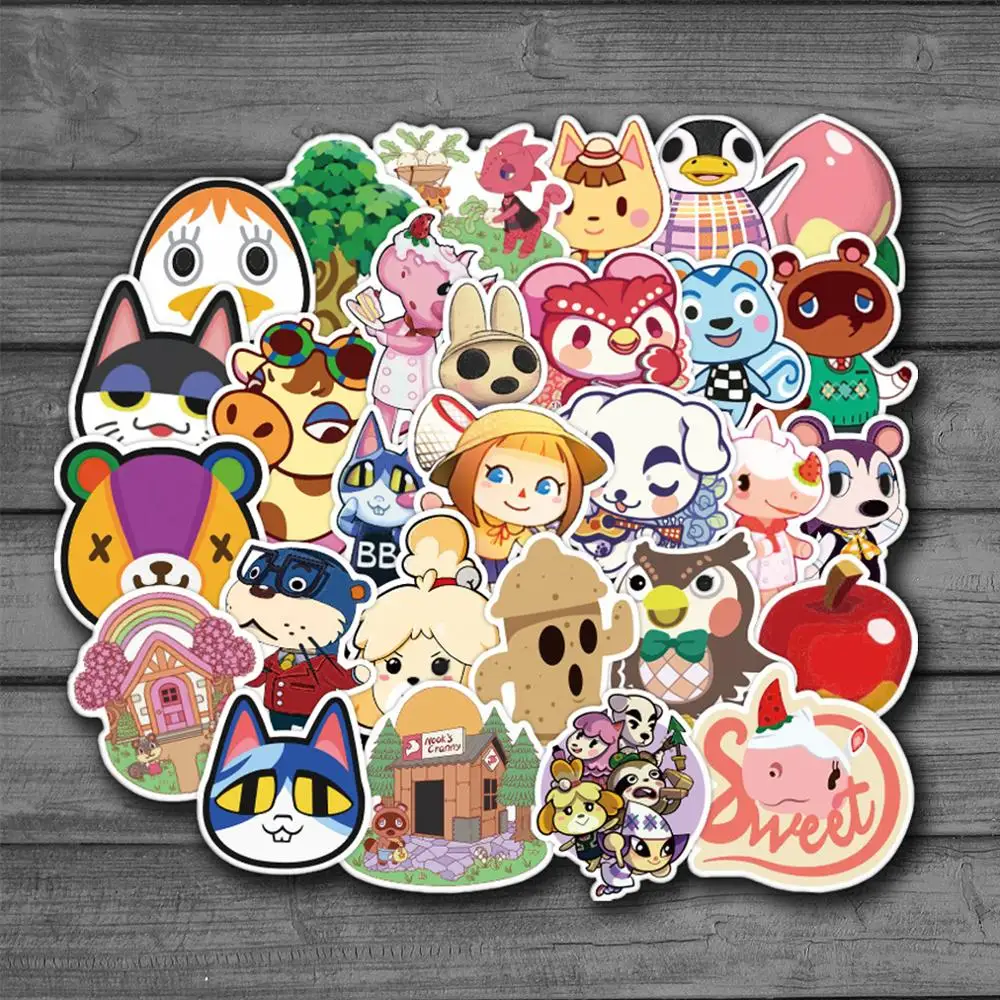 100 шт. игры животных пересечения: новые горизонты Водонепроницаемый Стикеры для