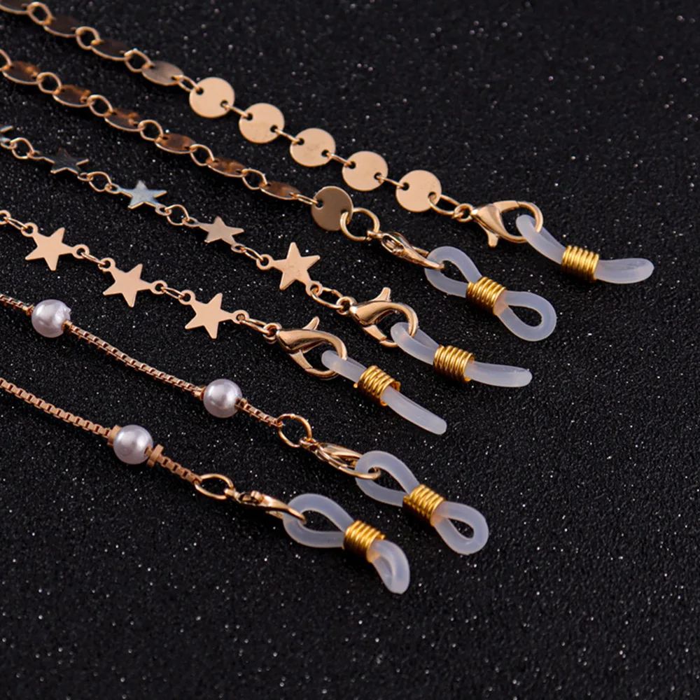 

Eyeglass Chains Chain Necklace Strap Non-slip Eyeglass Holder Cord Sunglass Eyewear Strap Chain Reading Glasses Retainer Unisex