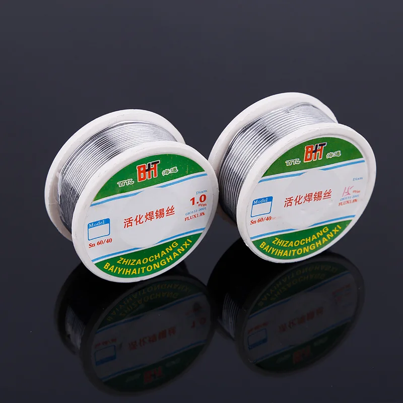 Оловянно-свинцовая проволока припой с канифолью для пайки рулон 0 8/1 0/1 5/2 мм 100 г