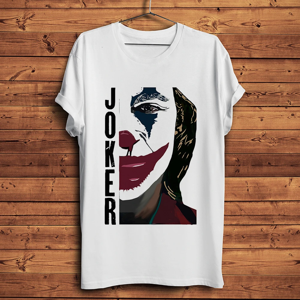 Забавная Мужская футболка Joker 2019 Хоакин Феникс Новинка лета белая Повседневная