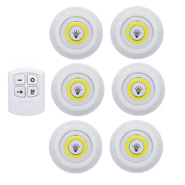 1Remote 6Lamp Беспроводной пульт дистанционного управления, прикроватная лампа, лампа для кормления, лампа для спальни, шкафа, шкафа, лампа, сенсорный маленький Ночной светильник, светильник для кровати - Цвет: 1Remote 6Lamp