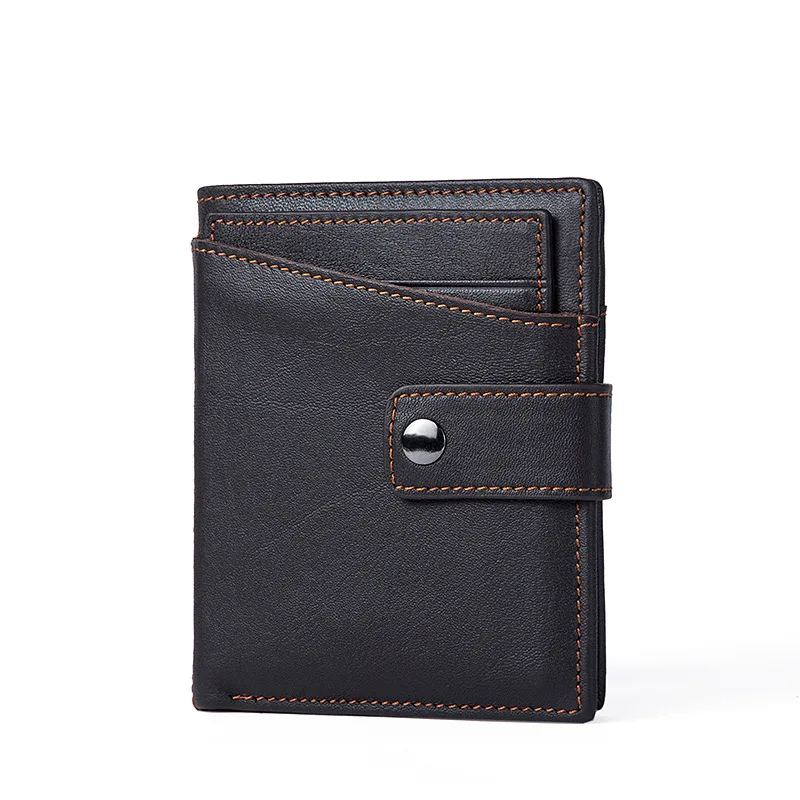 2019 Горячая мужская кожаная двухслойная ID карта держатель кошелек бумажник Billfold