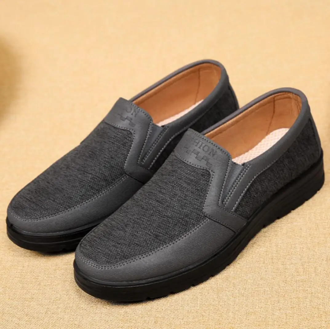 Сетчатые мужские туфли удобная легкая обувь на плоской подошве для прогулок