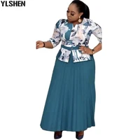 long african dresses for women africa clothing african design bazin casual print pleated dashiki mom maxi dress africa clothing