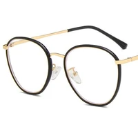 hot anti blue light glasses fahsion unisex cat eye optical eyeglasses simplicity spectacles alloy oversize frame eyewear