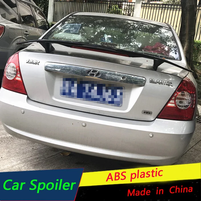 Для Hyundai Elantra спойлер 2003 2007 ABS Материал заднее крыло автомобиля грунтовка цвет на