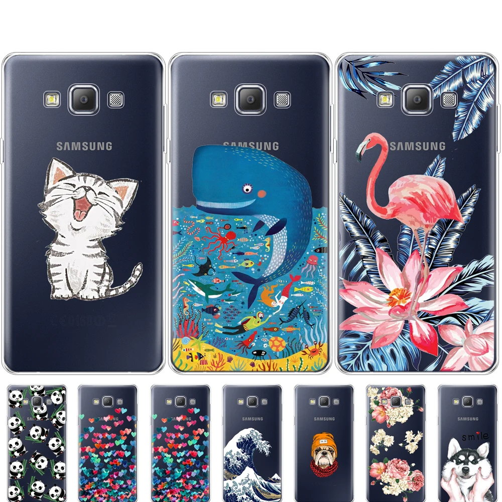 Чехол для Samsung Galaxy A7 2015 мягкий силиконовый чехол из ТПУ A700 A700F полностью 360