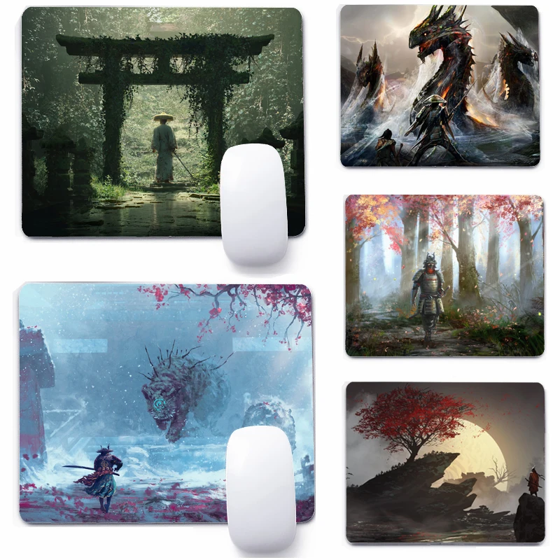 Коврик для мыши Samurai противоскользящий шлем в японском стиле воина