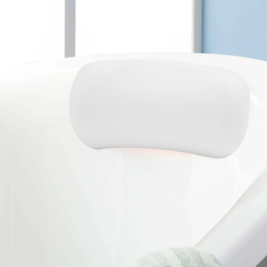 

Suction Cup Bath Pillow Waterproof Bathtub Headrest Neckrest Cushion for Home, Hotel, Travel