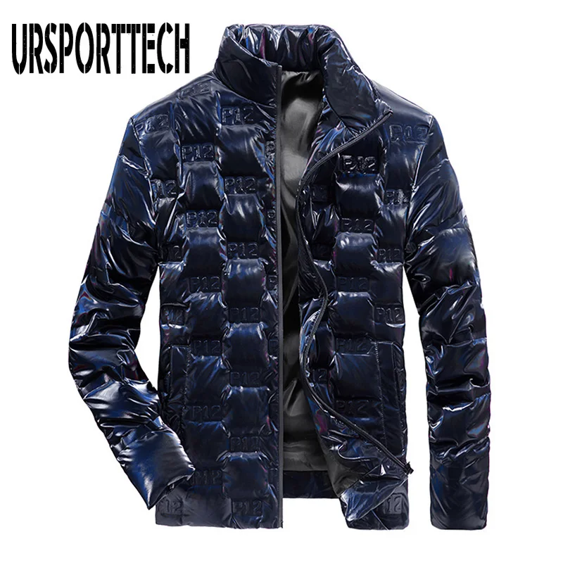 2020 New Winter Jacket Men Thick Casual Solid Color Bright Duck Down Parka Coat Slim Warm Waterproof Down Jacket Male Clothing